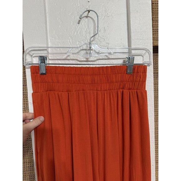 Free People Beach Ali Pants Rust Orange Flowy Pull-On Size S.P - Picture 3 of 8